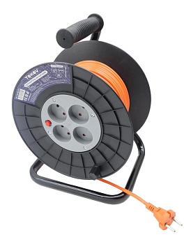 Удлинитель на катушке 4х20м без заземл. 6А IP20 2х0.75 TKE-SK20-075