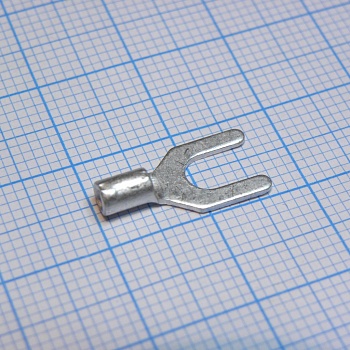 GSNB 1.25-4L - наконечник кабельный вилочный без изоляции d=4.3мм, сеч. пров.0.5-1.5мм2