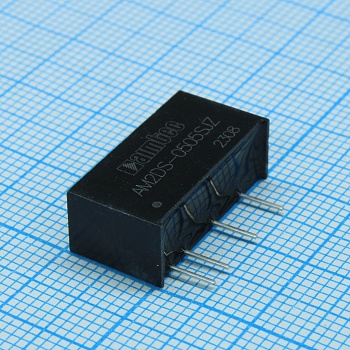 AM2DS-0505SJZ - DC/DC, 2Вт, вход 4.5…5.5В, выход 5В/0.04…0.4А, изоляция 1000В DC, КПД 84%, максимальная емкостная нагрузка не более 2400мкФ, SIP7, 19.65x7.05x10.16мм, -40…105°C, пластик