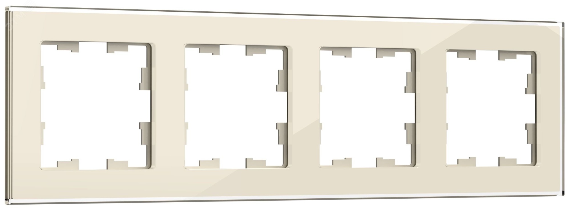 Рамка 4-м BRITE РУ-4-2-БрВа стекло ванильн. BR-M42-G-K10