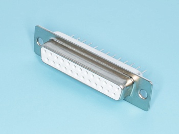 DBB-25F - Разъем 25 контактов, гнездо на плату, вертикальный