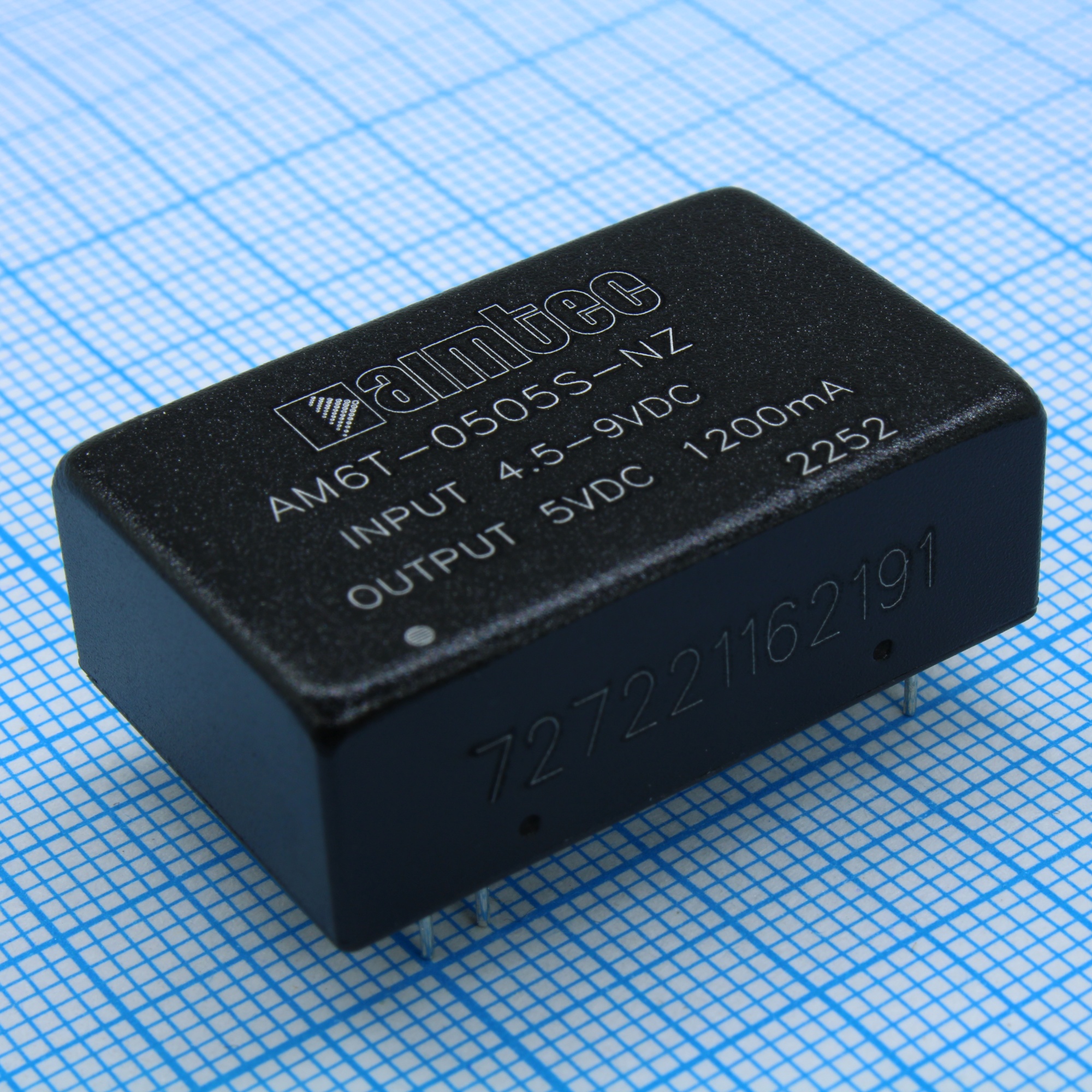 AM6T-0505S-NZ - Преобразователь DC/DC, 6Вт, вход 4.5…9В, выход 5В/1.2А