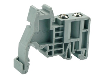 Концевой стопор 2G2(GY) - Концевой стопор на рейку DIN35, тип зажима: винт, ширина: 9,3 мм, цвет: серый, пластик