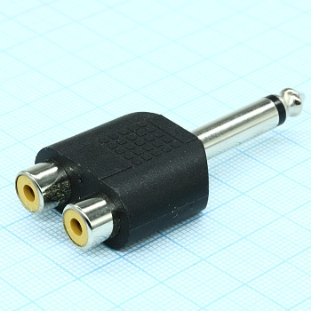 NP-567-EN - Аудиопереходник (6.35М - 2 гнезда RCA) моно