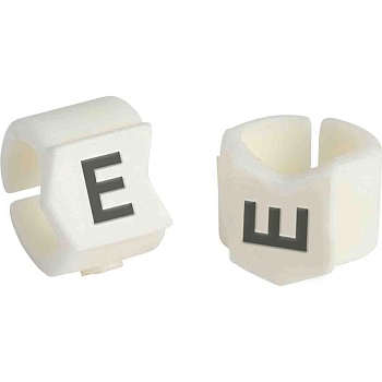 brd133414 - SCN-23-E клипсы белые, 50шт/упак, для провода 5,9-8,5мм диаметра, легенда E