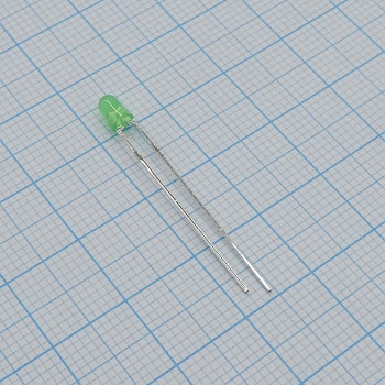 L-7104SGD-5V - Светодиод 3мм/зеленый/568нм/8-20мкд/40°/встроенный резистор/5в