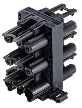 Разветвитель GESIS GST18i3V 5P1 F V SW - Распределительное устройство, 1 вход / 5 выходов, тип: НН, с монтажными фланцами, 3 полюса, серия gesis GST18i3, номинальное напряжение: 250V, номинальный ток: 20А, цвет: черный