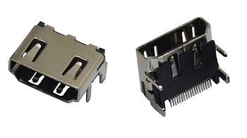 L-KLS1-285-1-N-1-R - разъем HDMI угловая розетка на плату, SMT
