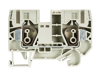 Клемма WKFN 10/35 - Проходная клемма, тип фиксации провода: пружинный, номинальное сечение: 10 мм кв., 57A, 800V, ширина: 10 мм, цвет: серый, тип монтажа: DIN 35