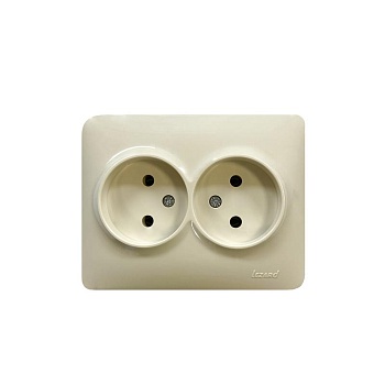 Розетка 2-м Karina Life без заземл. ПБТ крем. 708-0300-128B