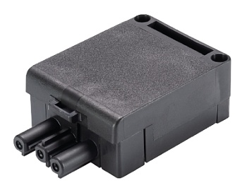 Разъем GST18i3S B2FZR1V SW - Розеточный разъем для 2 кабелей, диам. 9 - 11,5 мм, 3 полюса, пружинная фиксация, номинальное напряжение: 250V, номинальный ток: 20A, цвет: черный, серия gesis GST18i3