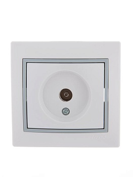 Розетка телевизионная проходная TV СП Mira бел./сер. 701-0215-129