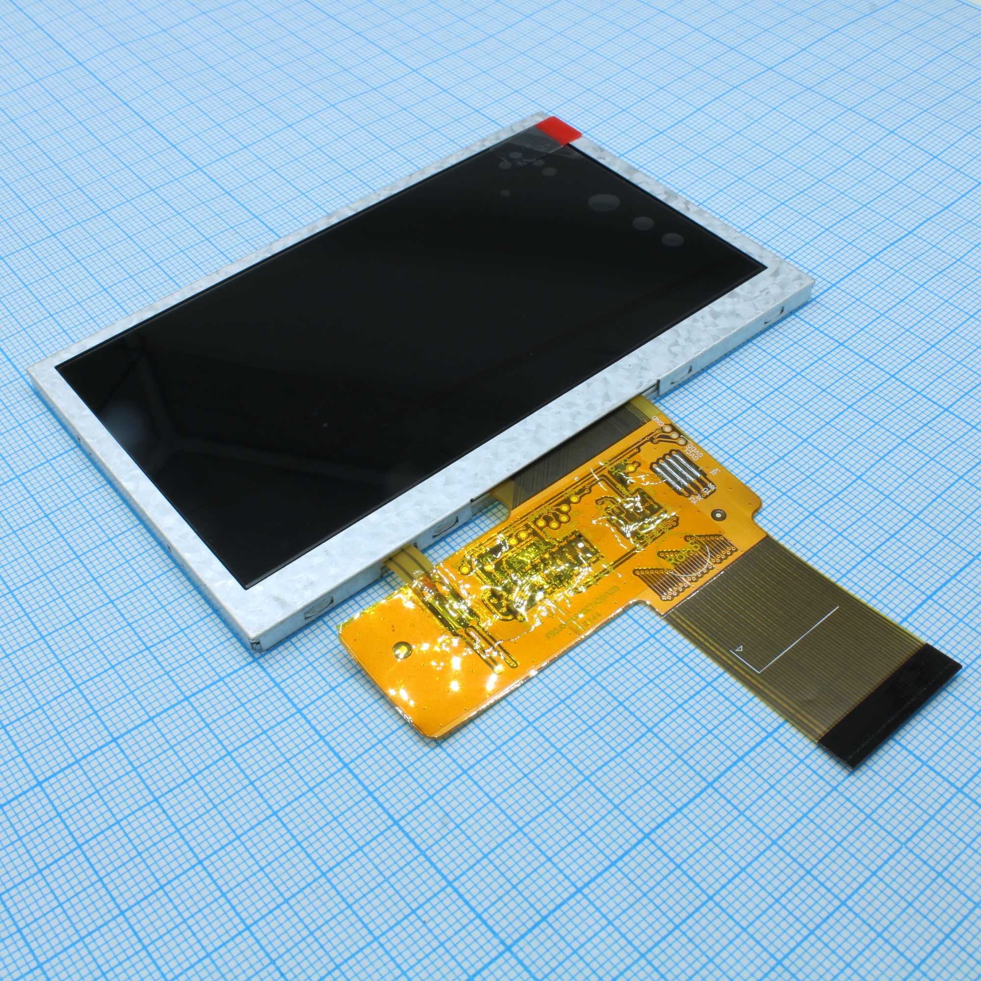 WF43A2TWAEDNN0# - TFT 4.3", 480xRGBx272, IPS, RGB интерфейс, яркость 600 Кд/м2, питание 3,0...3,6 В, -40...+85°С