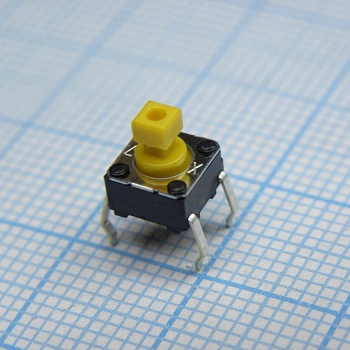 B3F1052 - Кнопка тактильная 6х6 h=7.3мм (3.4мм+толкатель 3.9мм) 1.47N 0,05A 24В