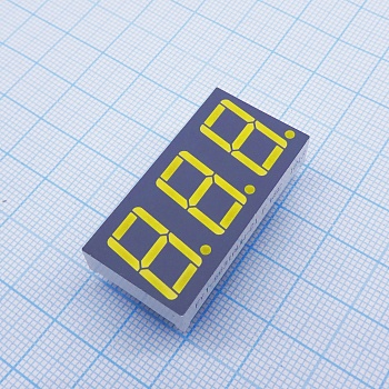 FYT-5631AUW-21 - 3-х разрядный индикатор 14,2мм/белый/9500К/180-200мкд/ОК