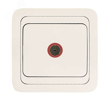 Розетка телевизионная TV 1-м СП Mimoza 16А IP20 бел./бел. 12007