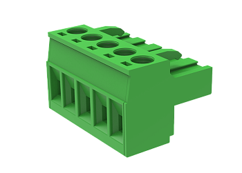 Розеточный разъем на кабель MC-RBT5.0H22C-0001 - Розеточный разъем, прямой, на кабель, шаг: 5.0 мм, 22 полюса, фиксация провода винтовая, исполнение: стандартное, 320V, 18A, цвет: зеленый