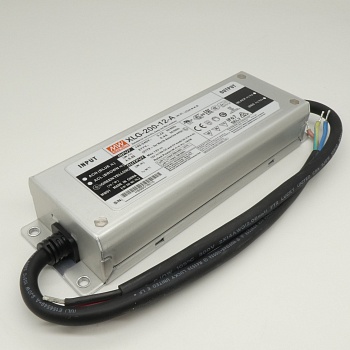 XLG-200-12-A - AC-DC, 192Вт, IP67, вход 90…305В AC, 47…63Гц, ККМ, выход 16А/8.4…12В, изоляция 3750В AC, в кожухе 199х63х35.5мм, -40…+90°С (корпус), встр. потенциометр