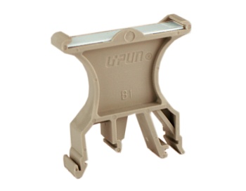 Держатель маркировки B1(BG) - Держатель маркировки, пластик, узкий, цвет: бежевый, тип монтажа: DIN 35