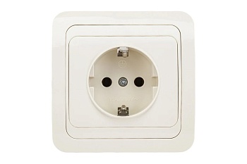 Розетка 1-м СП Валери 16А с заземл. сл. кость UNIVersal Б-В0028