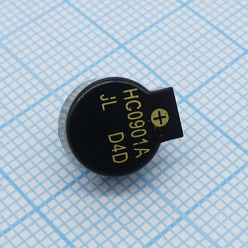 HC0901A - Звукоизлучатель электромагнитный, +1.5В, 80 мА, 80 дБ, 3.2 кГц d=9.5mm/11mm