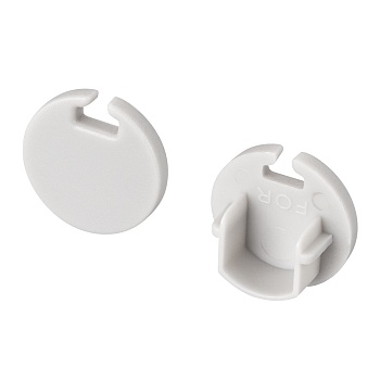 Заглушка ARH-ROUND-D16 глухая 039222 - PVC серая заглушка, глухая, для профиля ROUND-D16. В комплекте 2 заглушки. Цена за комплект.