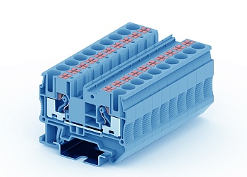 Проходная клемма TP6-2-BU - Проходная клемма, тип фиксации провода: push-in, номинальное сечение: 6 мм кв., 41A, 1000V, ширина: 8,2 мм, цвет: синий, тип монтажа: DIN 35