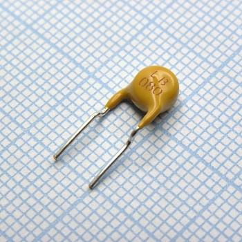 LB080F - Самовосстанавливающийся предохранитель PTC 0.08A(hold) 0.16A(trip) 250V 3A 1W 3s 15Ohm, радиальные выводы, 5.8 X 9.9 X 4.6mm, россыпью