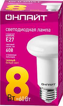 Лампа светодиодная 71 653 OLL-R63-8-230-2.7K-E27 8Вт 2700К тепл. бел. E27 600лм 220-240В 71653