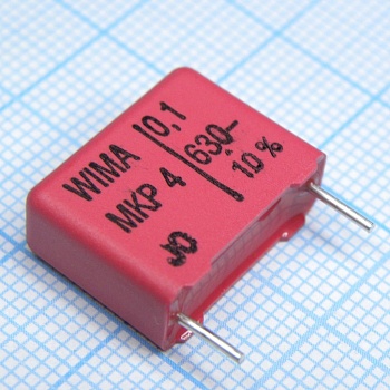 MKP4J031004D00KSSD - Конденсатор металлоплёночный полипропиленовый 0,1мкФ ±10% 630В (18 X 7 X 14мм) p=15мм 100°C