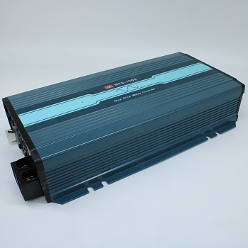 NTS-1200-212EU - DC-AC, 1200Вт, Рпик=1800Вт(10сек), Uвх=10…16.5В DC, Uвых=200/220/230/240В АС 50Гц, КГИ<3%, КПД 90%, КНИ<3%, изоляция 3000В AC, в кожухе 333х184х70мм, -25…+70°С, RS-232, выход розетка EU