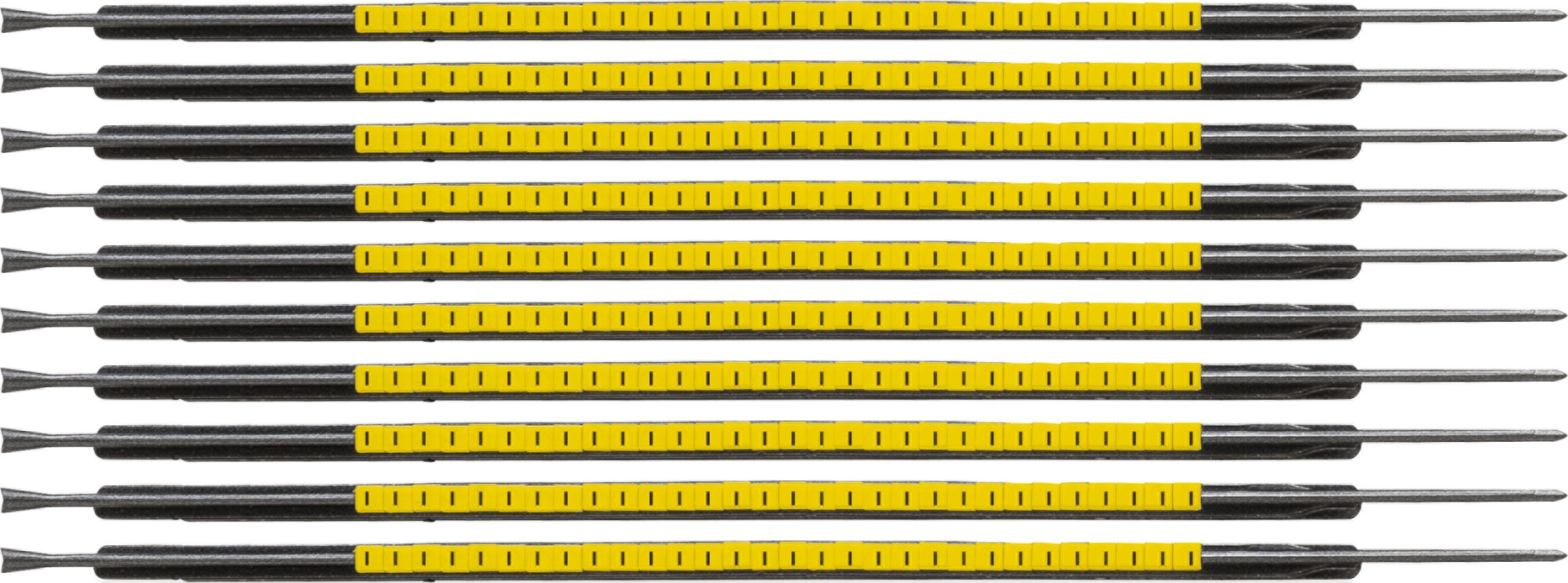 brd333068 - SCNG-05-I клипсы жёлтые, 300шт/упак, для провода 1,4-1,8мм диаметра, легенда I