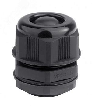 Ввод кабельный M32 с мембраной для кабеля d18-25мм IP68 черн. 53M3225