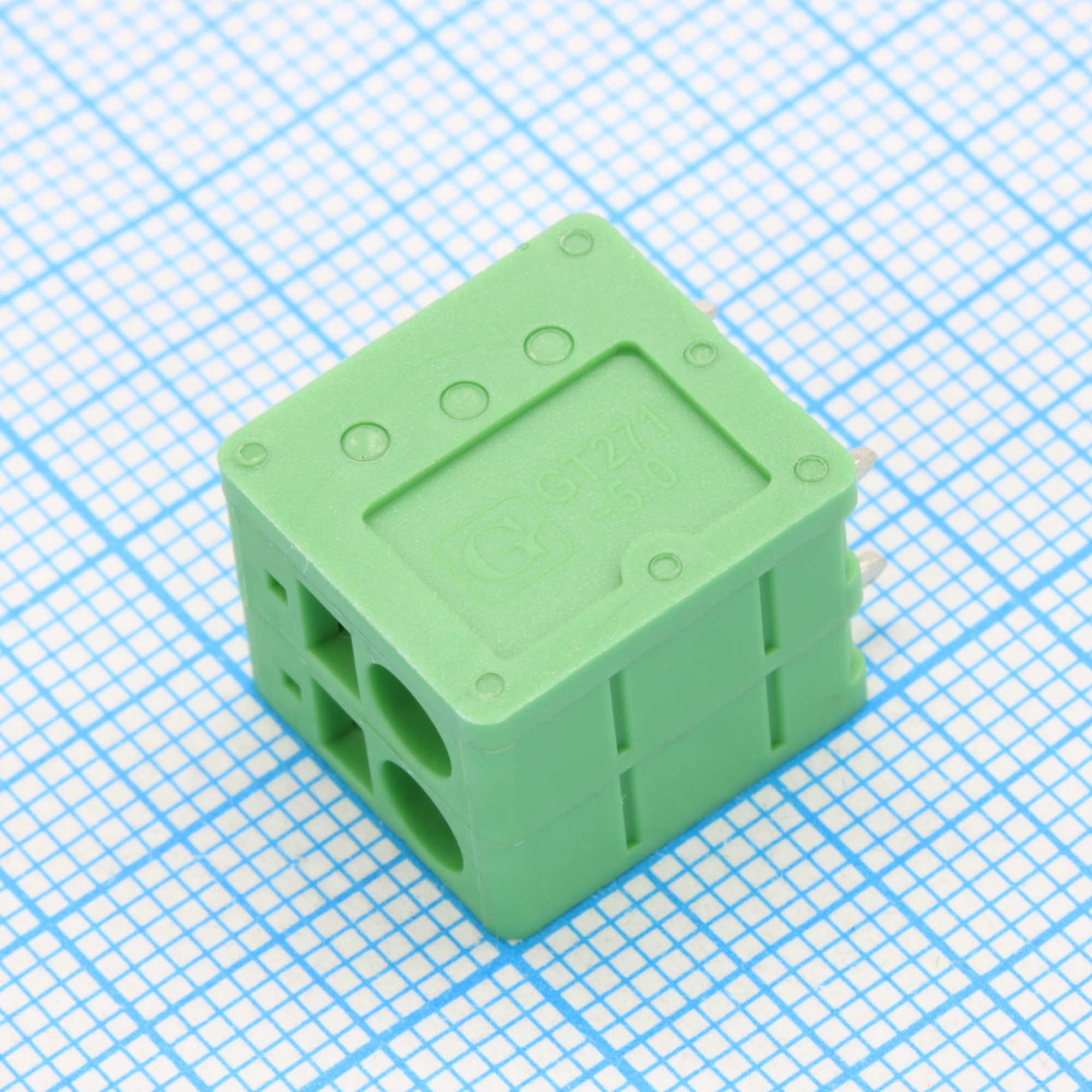 GT271V-5.0-02P-14-00 - Нажимной безвинтовой клеммный блок 2 контакта. Серия GT271V-5.0