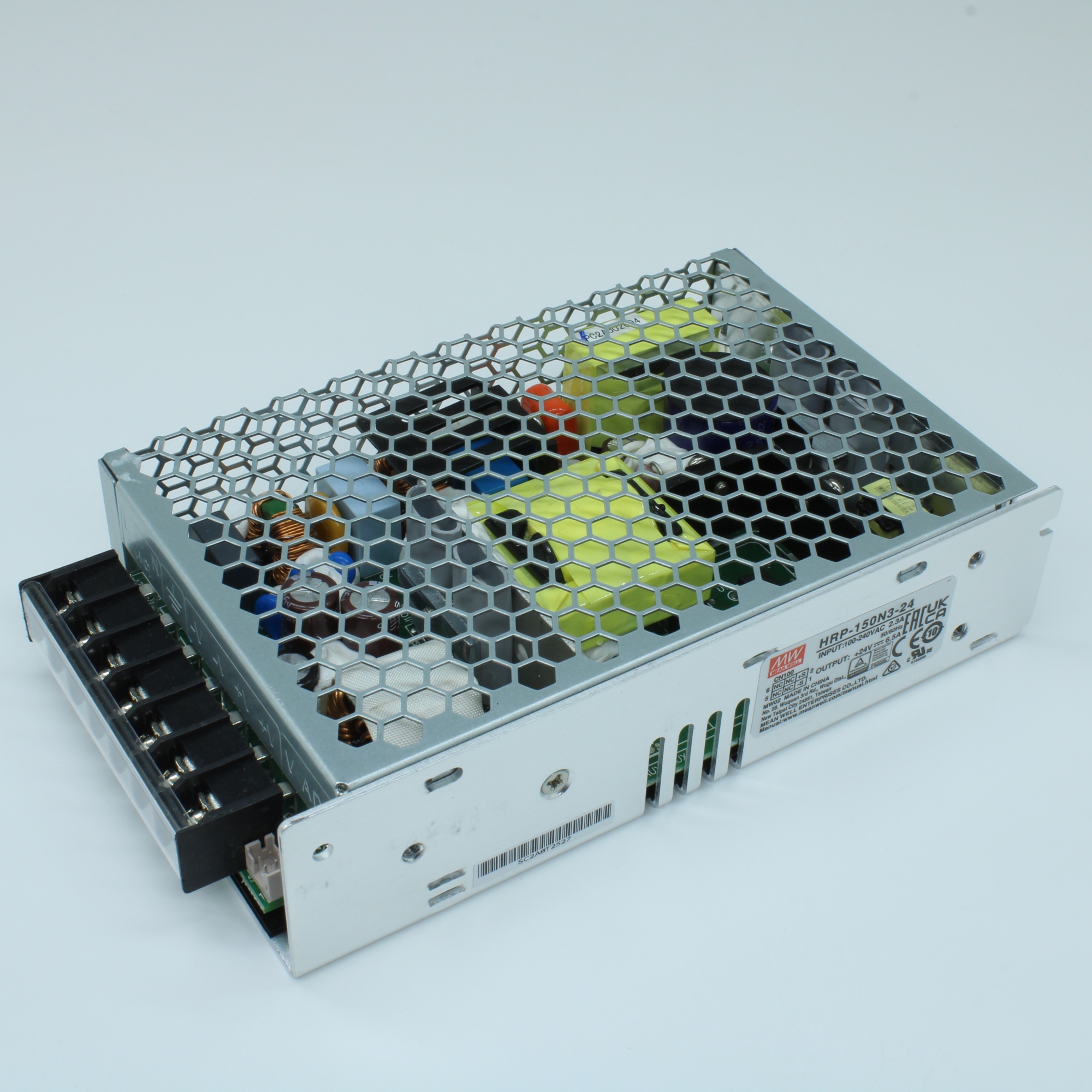 HRP-150N3-24 - AC-DC, 156Вт, выход 24В/0...6.5A, рег. вых 21.6…28.8 В , вход 85…264В AC, 47…63Гц / 120…370 В DC,  изоляция 3000В AC, в кожухе 159x97x38мм, -40…+70°С, кратковременная пиковая мощность 300%