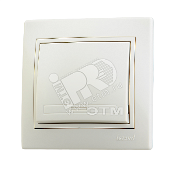 Выключатель 1-кл. СП Mira 10А IP20 со вставкой крем. 701-0303-100