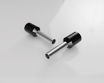 Наконечник 06.600.2327.0 - Наконечник кабельный, трубчатый, изолированный, S=1.5мм, L=14мм, черный