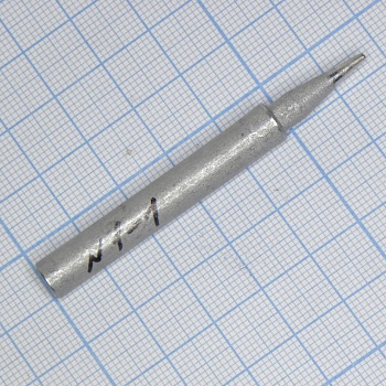 N1-1 - Жало паяльное многослойное долговечное для паяльников серии ZD-70DB/70D, ZD-721N-25W/40W, диаметр 7,5мм, заостренный конус 1,0мм