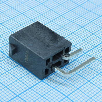 768250002 - Разъем типа провод-плата, 2 контакта 5.7мм угловой 1 порт монтаж в отверстие лоток