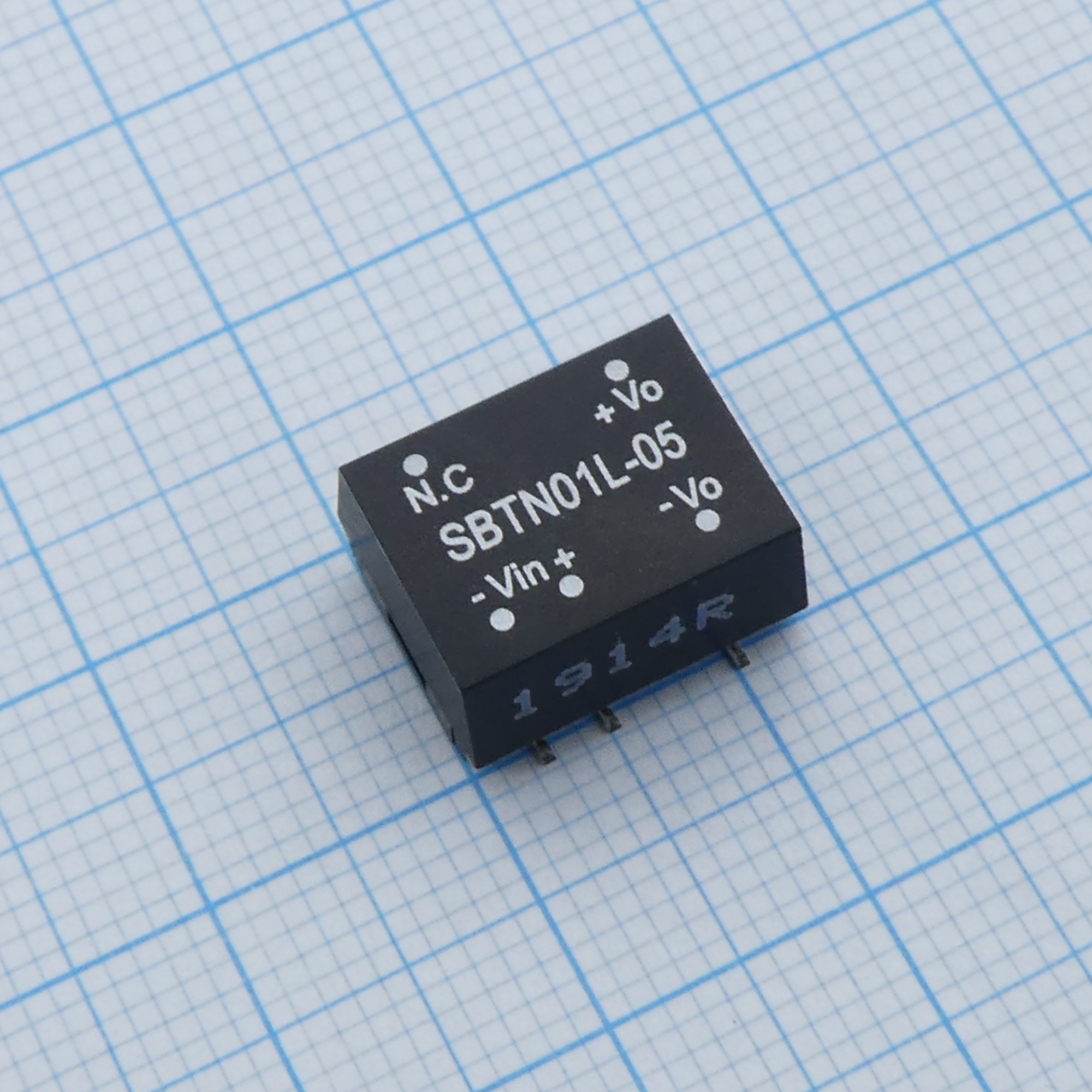 SBTN01L-05 - Преобразователь DC/DC, 1Вт, вход 4.5…5.5В, выход 5В/20…200мА, изоляция 1500В DC, SMD (12.9х10.9Х7.1мм), -40…+90°С