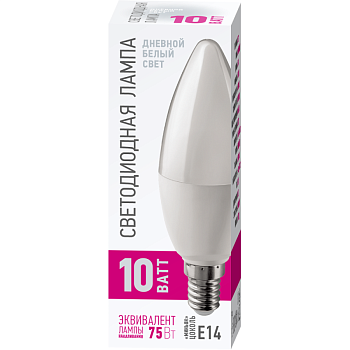 Лампа светодиодная 90 115 OLL-C37-10-230-6.5K-E14-PROMO 90115