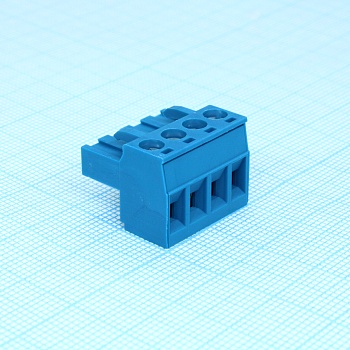 MSTBT 2.5/ 4-ST BU - Разъемы для печатной платы, номинальный ток: 12 A, расчетное напряжение (III/2): 320 В, номинальное сечение: 2,5 мм?, полюсов: 4, размер шага: 5 мм, тип подключения: Винтовой зажим с натяжной гильзой, цвет: синий