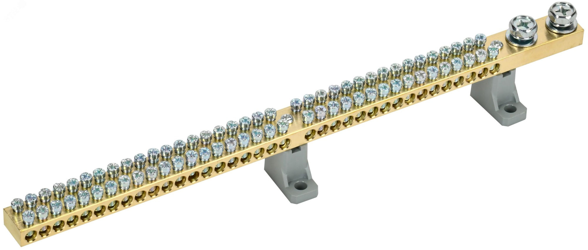 Шина N "ноль" на двух угл. изол. 200А ШНИ-10х18-72-L2-С YNN30-72-C2-K03