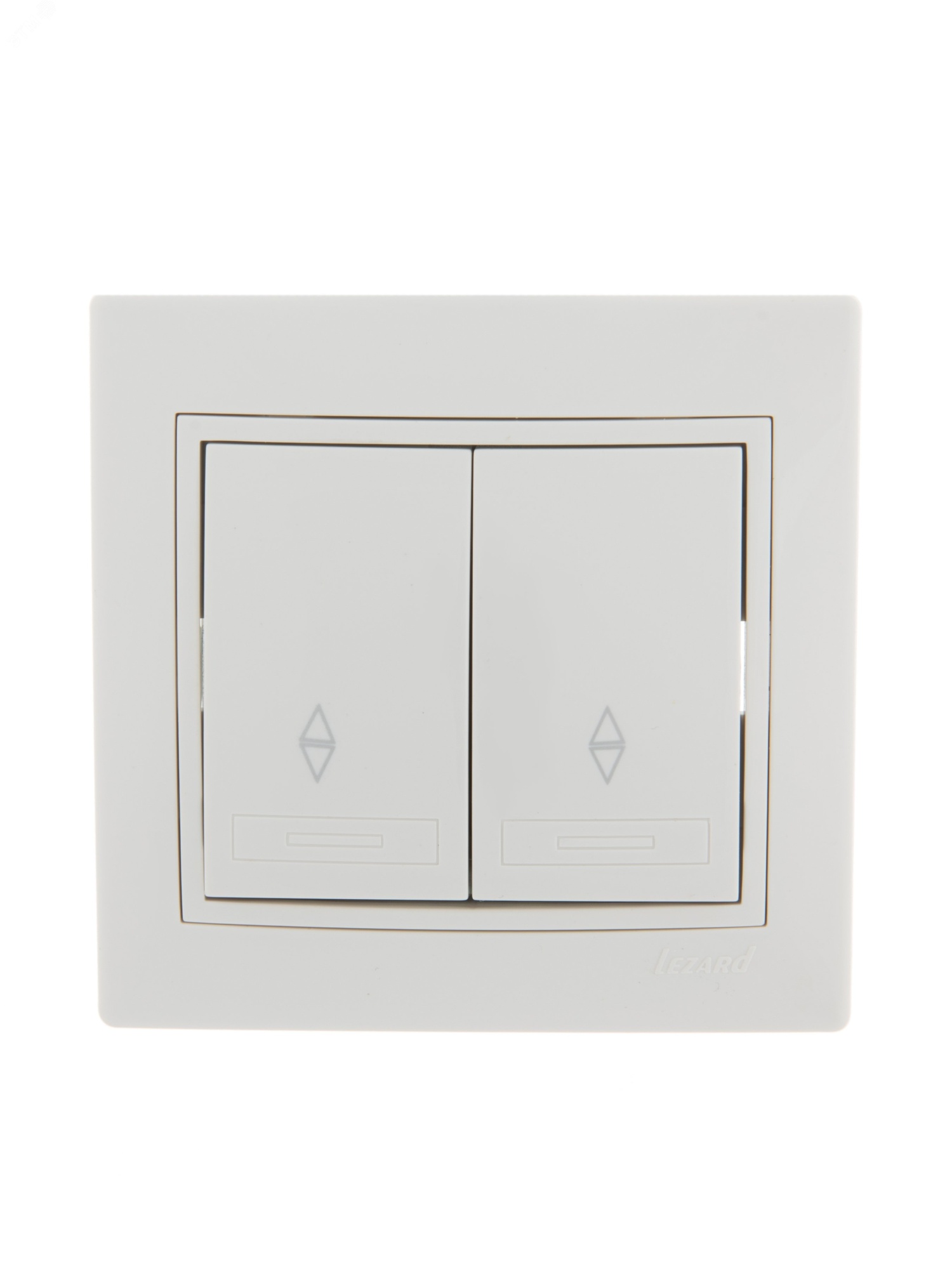 Переключатель проходной 2-кл. СП Mira 10А IP20 с бел.вставкой бел. 701-0202-106