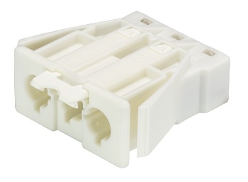 Вилка GST18I3F S2 R V WS - Вилочный разъем в панель, 3 полюса, пружинная фиксация, толщина панели 0,5-1,5 мм номинальное напряжение: 250V, номинальный ток: 20A, цвет: белый, серия gesis GST18i3