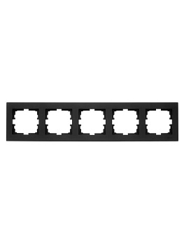 Рамка 5-местн. горизонт. VESNA черн. бархат 742-4200-150