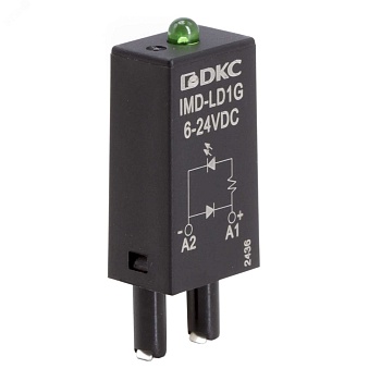 Модуль индикации и защиты, LED зел-ный+диод (A1+), 6-24V DC IMD-LD1G