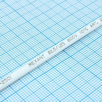 Трубка термоусадочная ТУТ нг 2,5/1,25 белая - 1м, не поддерживает горение