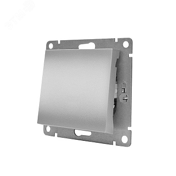 Выключатель одноклавишный UNIVersal серия Афина, с/у, 10А, 220В, серебро (еврослот), механизм A0021-S