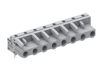 Розеточный разъем на плату 475368 - Розеточный разъем, горизонтальный, на плату, шаг: 7.5 мм, 18 полюсов, фиксация на плате пайкой, исполнение: стандартное, 500V, 16A, цвет: серый